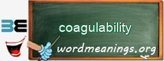 WordMeaning blackboard for coagulability